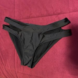 Black Cut Out Swim Bottoms